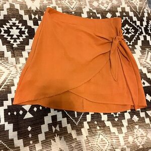Burnt orange skirt